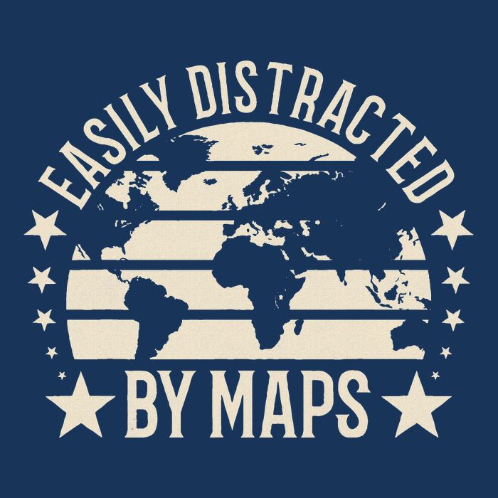 Easily Distracted By Maps Geography Infant Baby Jersey Bodysuit