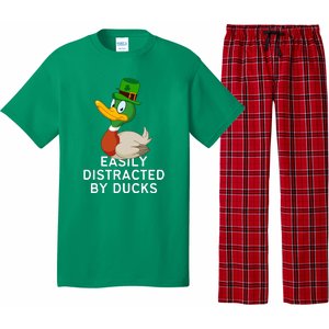 Easily Distracted By Ducks Funny St Patrick Day Pajama Set