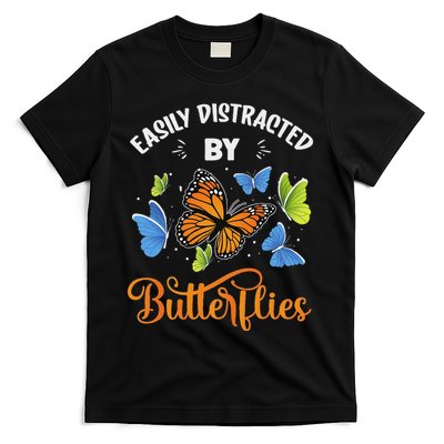 Easily Distracted By Butterflies Beaufitful Butterfly T-Shirt