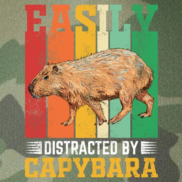 Easily Distracted By Capybara Animal Lover Rodent Gift Legacy Tie Dye Trucker Hat