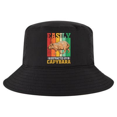 Easily Distracted By Capybara Animal Lover Rodent Gift Cool Comfort Performance Bucket Hat