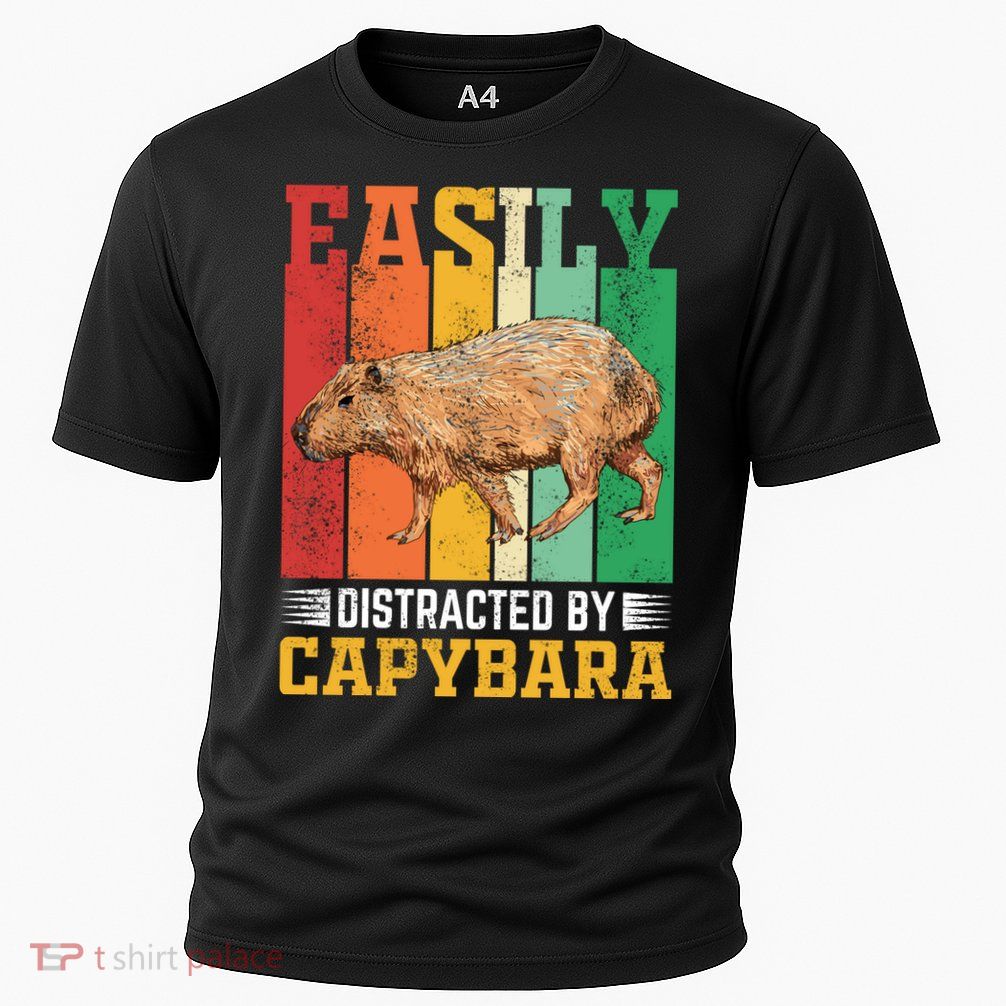 Easily Distracted By Capybara Animal Lover Rodent Gift Performance Shirt