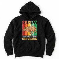 Easily Distracted By Capybara Animal Lover Rodent Gift Hoodie