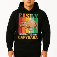 Easily Distracted By Capybara Animal Lover Rodent Gift Hoodie