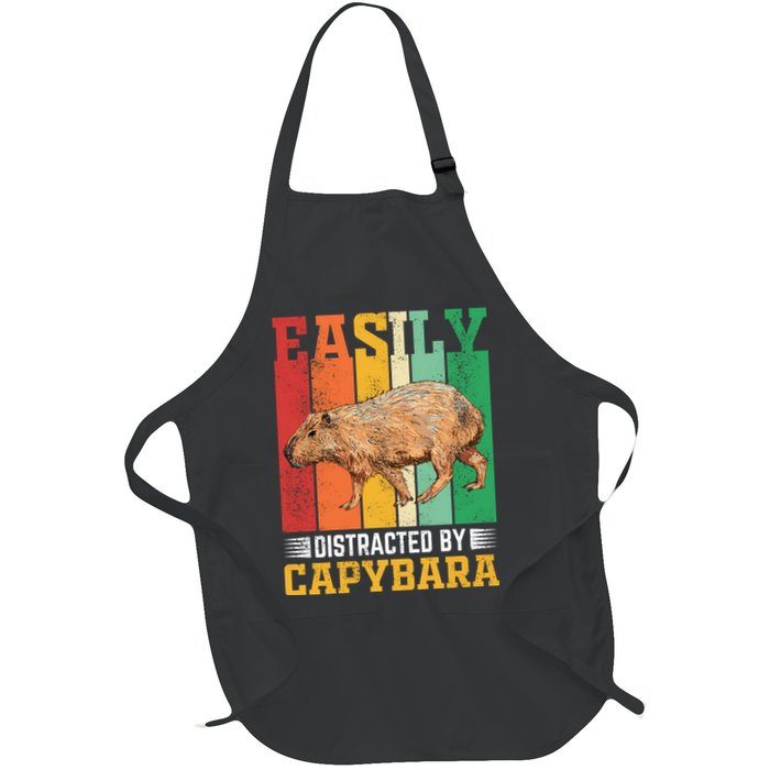 Easily Distracted By Capybara Animal Lover Rodent Gift Apron