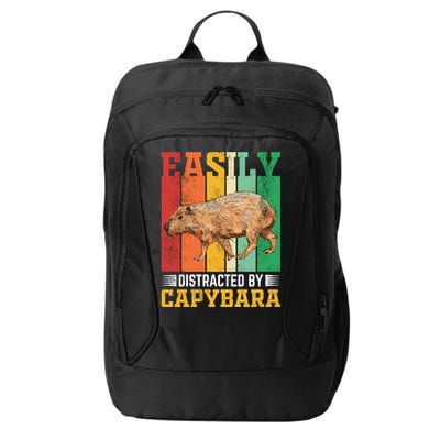 Easily Distracted By Capybara Animal Lover Rodent Gift City Backpack