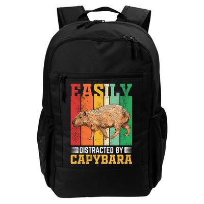 Easily Distracted By Capybara Animal Lover Rodent Gift Backpack