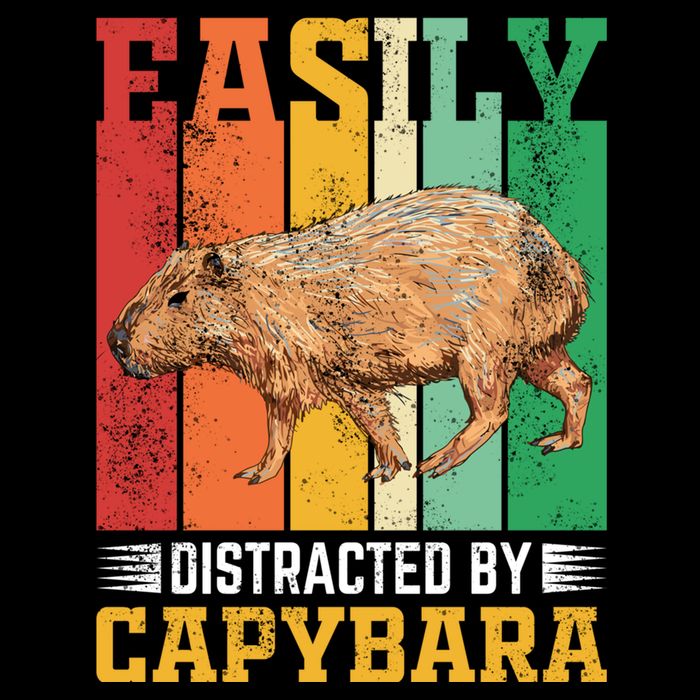 Easily Distracted By Capybara Animal Lover Rodent Gift Backpack