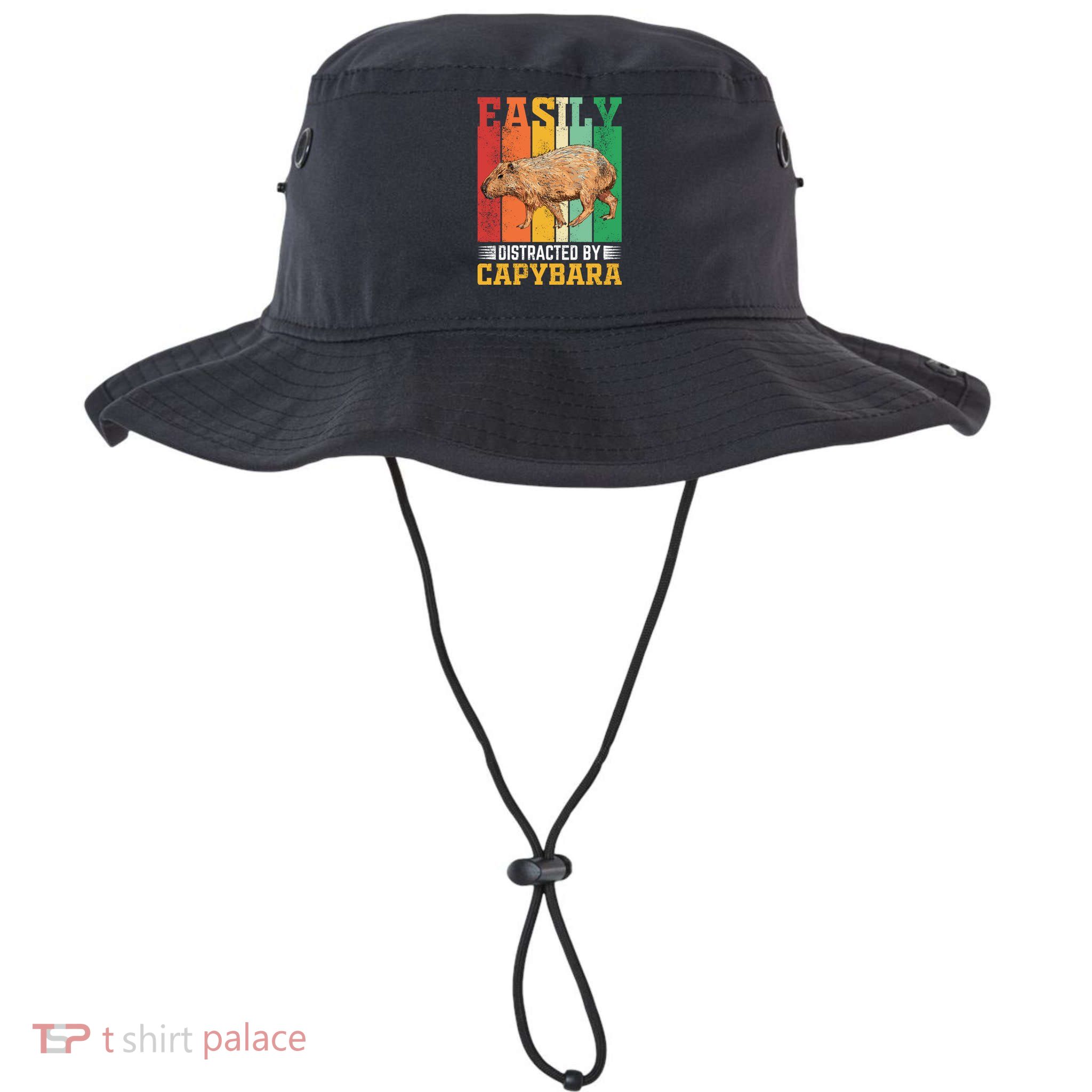 Easily Distracted By Capybara Animal Lover Rodent Gift Bucket Hat