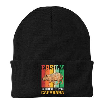 Easily Distracted By Capybara Animal Lover Rodent Gift Beanie