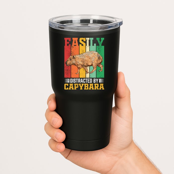 Easily Distracted By Capybara Animal Lover Rodent Gift Tumbler
