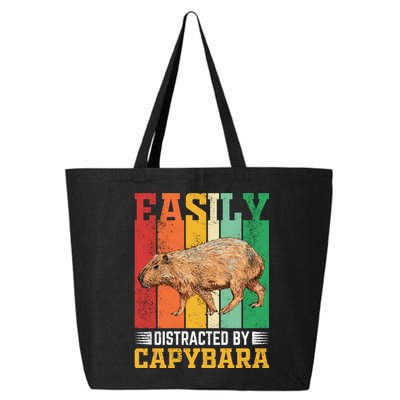 Easily Distracted By Capybara Animal Lover Rodent Gift 25L Jumbo Tote