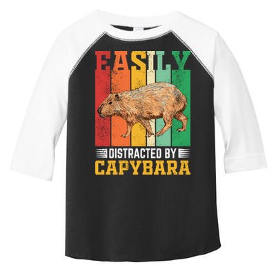 Easily Distracted By Capybara Animal Lover Rodent Gift Toddler Fine Jersey T-Shirt