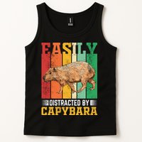 Easily Distracted By Capybara Animal Lover Rodent Gift Tank Top
