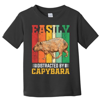 Easily Distracted By Capybara Animal Lover Rodent Gift Toddler T-Shirt