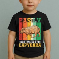 Easily Distracted By Capybara Animal Lover Rodent Gift Toddler T-Shirt