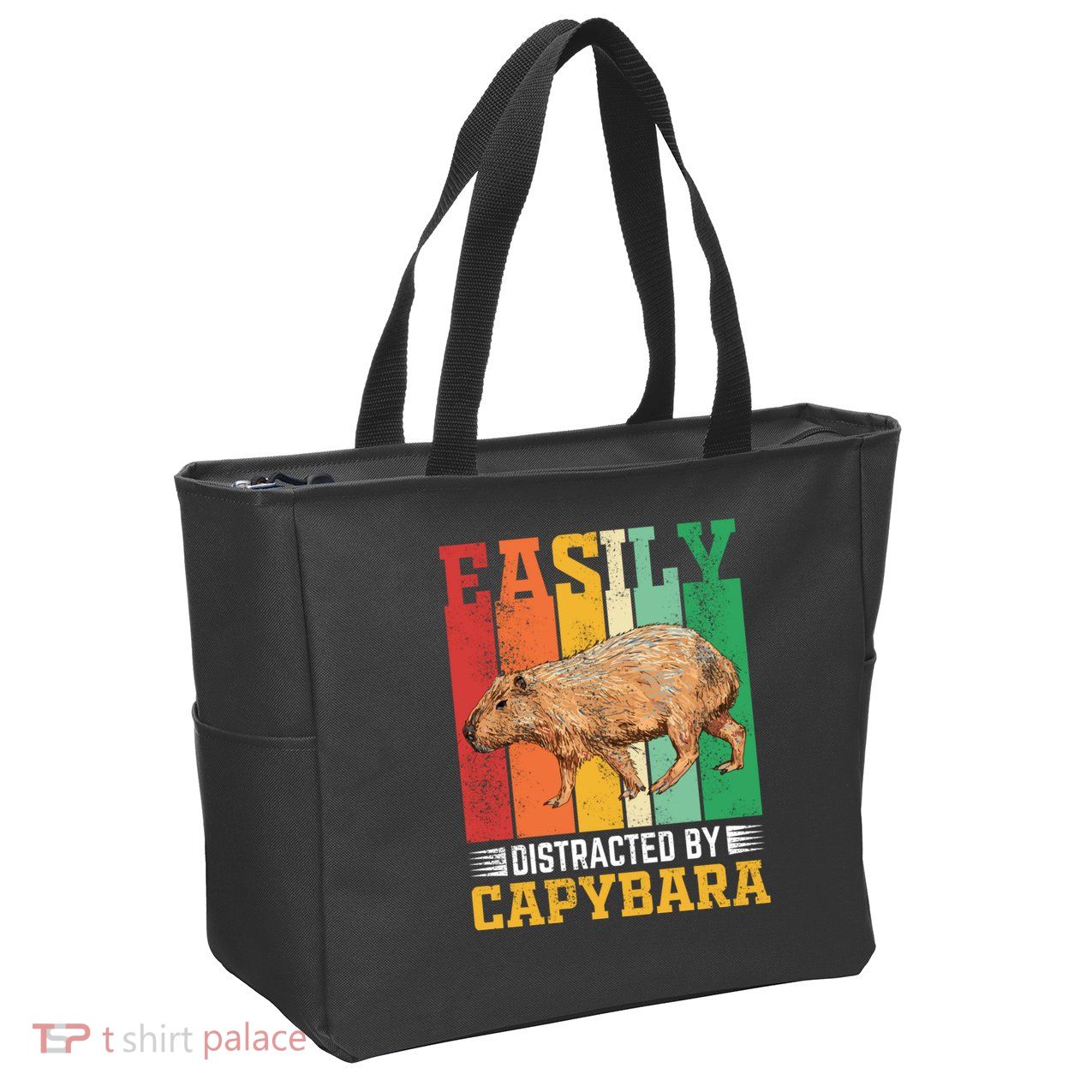 Easily Distracted By Capybara Animal Lover Rodent Gift Zip Tote Bag