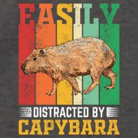 Easily Distracted By Capybara Animal Lover Rodent Gift Vector Backpack