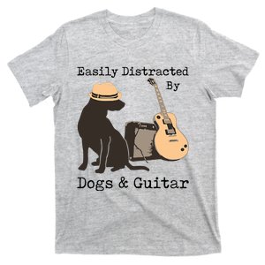 Easily Distracted By Guitar & Dogs T-Shirt