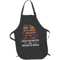 Easily Distracted By Dragon And Books Nerds Meaningful Gift Apron