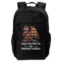 Easily Distracted By Dragon And Books Nerds Meaningful Gift Backpack