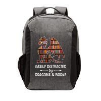 Easily Distracted By Dragon And Books Nerds Meaningful Gift Vector Backpack