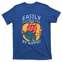 Easily Distracted By Hippos Hippopotamus Hippo Gift T-Shirt