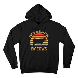 Easily Distracted By Cows Hoodie