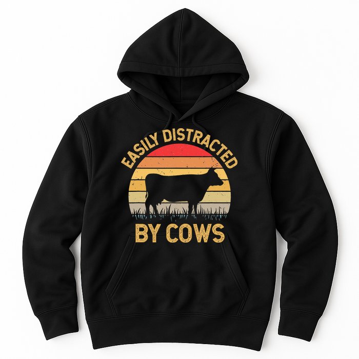Easily Distracted By Cows Hoodie