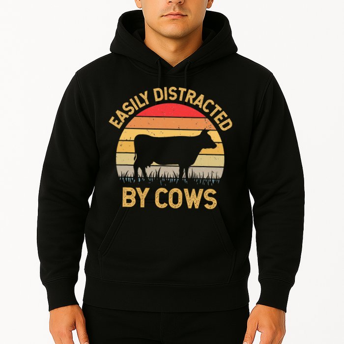 Easily Distracted By Cows Hoodie