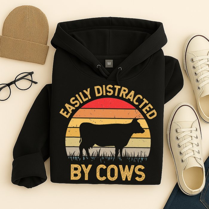 Easily Distracted By Cows Hoodie
