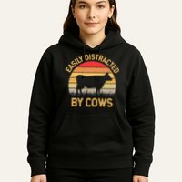 Easily Distracted By Cows Hoodie