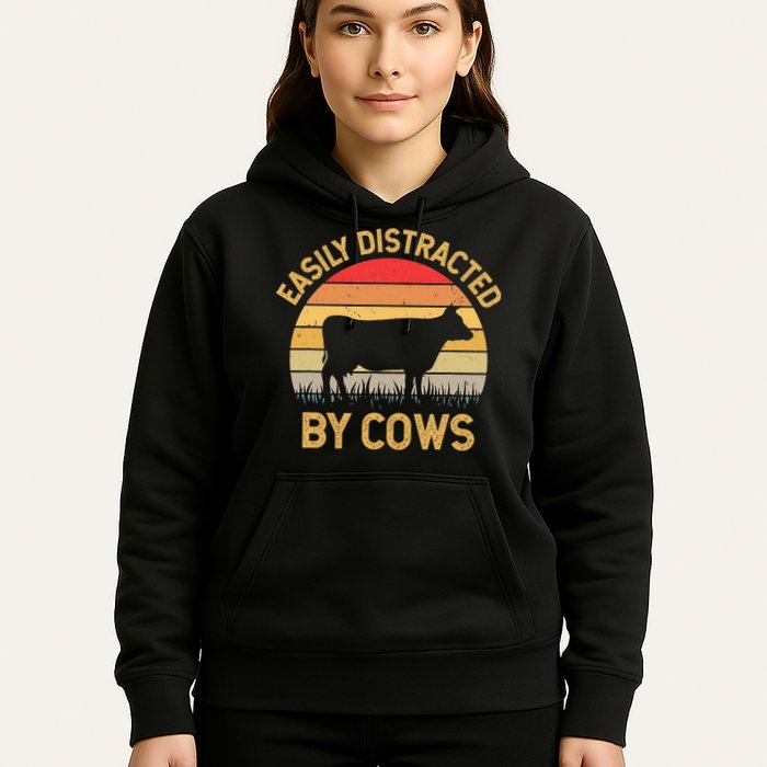 Easily Distracted By Cows Hoodie
