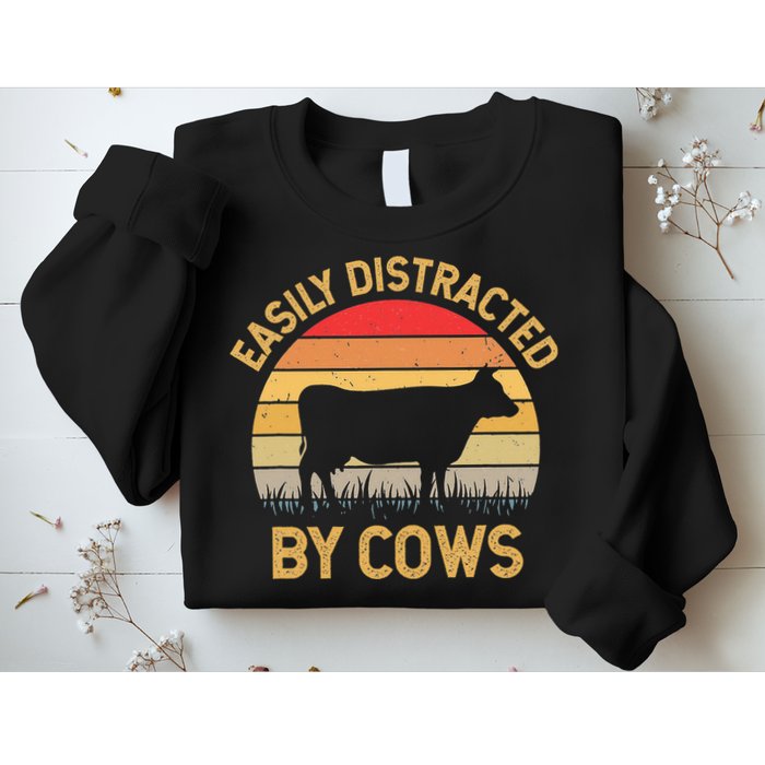 Easily Distracted By Cows Sweatshirt