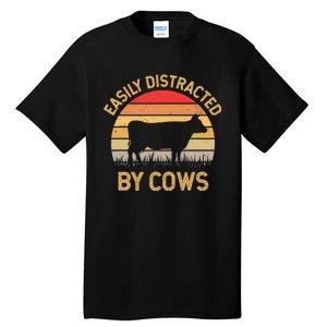 Easily Distracted By Cows Tall T-Shirt