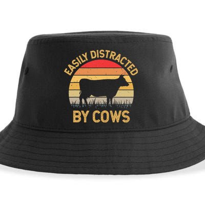 Easily Distracted By Cows Sustainable Bucket Hat