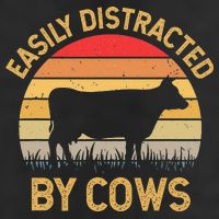 Easily Distracted By Cows Adult Drive Performance Visor