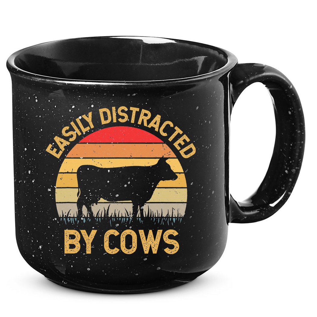 Easily Distracted By Cows 15oz Campfire Ceramic Mug