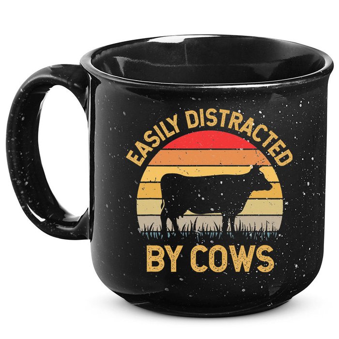 Easily Distracted By Cows 15oz Campfire Ceramic Mug