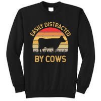 Easily Distracted By Cows Tall Sweatshirt