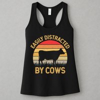 Easily Distracted By Cows Womens Tank Top