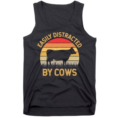 Easily Distracted By Cows Tank Top
