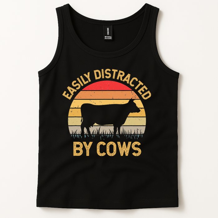 Easily Distracted By Cows Tank Top