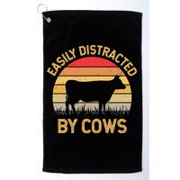 Easily Distracted By Cows Golf Towel