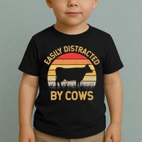 Easily Distracted By Cows Toddler T-Shirt