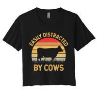 Easily Distracted By Cows Crop Top