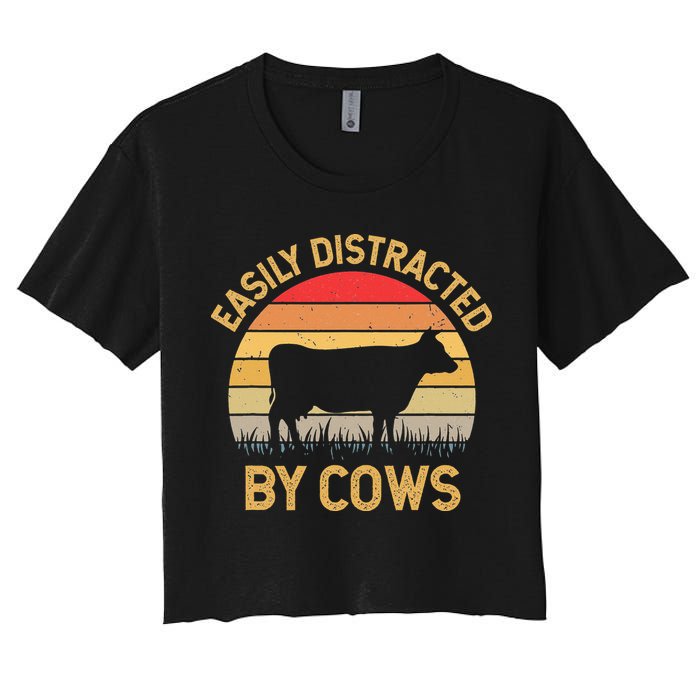 Easily Distracted By Cows Crop Top