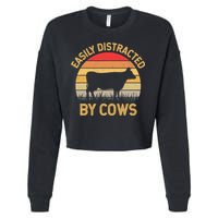 Easily Distracted By Cows Cropped Pullover Crew