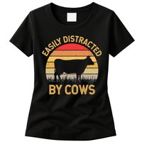 Easily Distracted By Cows Womens T-Shirt