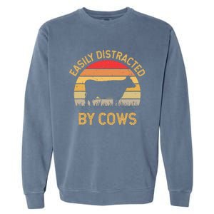 Easily Distracted By Cows Garment-Dyed Sweatshirt